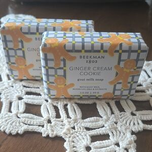 Beekman 1802 Ginger Cream Cookie Goat Milk Soap - Orange & White Plaid